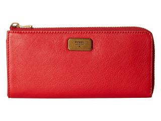 Fossil Emerson Large L Zip Real Red