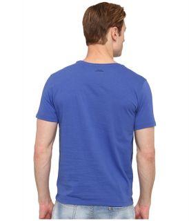 versace collection short sleeve crew with design royal