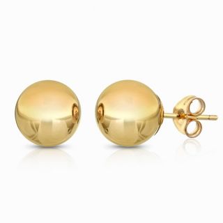 Pori 14k Yellow Gold 8mm Ball Stud Earrings   Shopping   Top