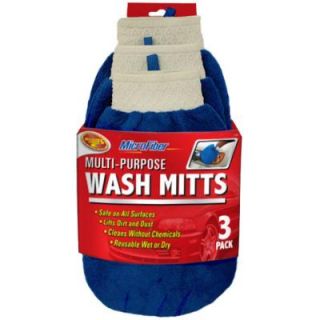 Clean Rite Multi Purpose Microfiber Cleaning Mitts (3 Pack) 7 645