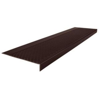 Roppe Diamond Profile Square Nose Brown 48 in. x 12 in. Stair Tread DISCONTINUED 48312P110