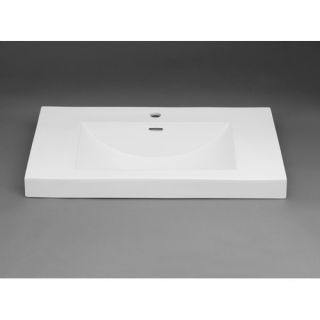 Ronbow Rectangle Ceramic Undermount Bathroom Sink with Overflow