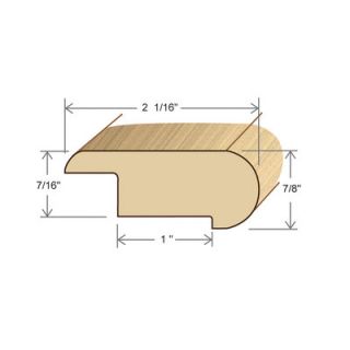 Moldings Online 0.62 x 3.38 Solid Hardwood Red Oak Stair Nose in