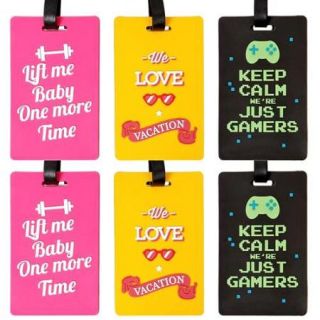 Bundle Monster 6pc Silicone Mixed Pop Culture Design Luggage Bag Tags   Set 5