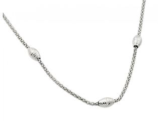 .925 Sterling Silver Rhodium Pendant Necklace