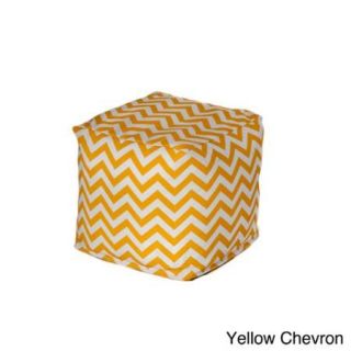 Chevron Outdoor Beanbag Cube Yellow