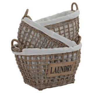 Jeffan 3 Piece Laundry Storage Basket Set