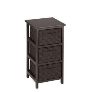 Honey Can Do 3 Drawer Storage Chest in Espresso OFC 03716