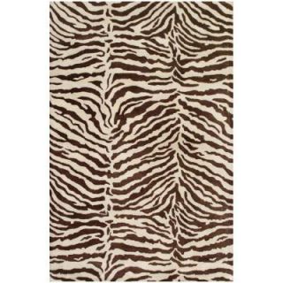 BASHIAN Greenwich Collection Safari Chocolate 3 ft. 9 in. x 5 ft. 9 in. Area Rug R129 CHOC 4X6 HG241