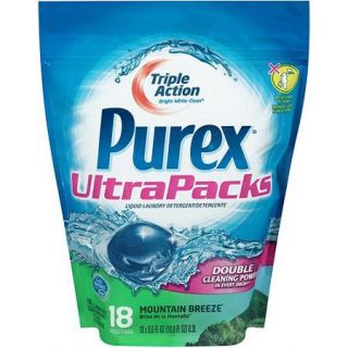 Purex UltraPacks Mountain Breeze Liquid Laundry Detergent, 18 count, 10.8 fl oz