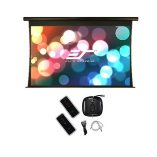 Elite Screens Saker, 150 inch 169 with 12 Drop, Electric Motorized