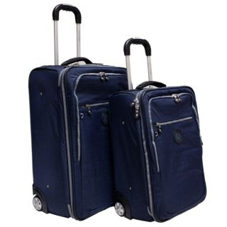 Olympia Lets Travel Black 2 piece Expandable Carry on Luggage Set