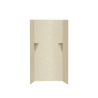 Swanstone Crystal Cream Solid Surface Shower Wall Surround Side and Back Panels (Common 36 in x 36 in; Actual 72 in x 36 in x 36 in)
