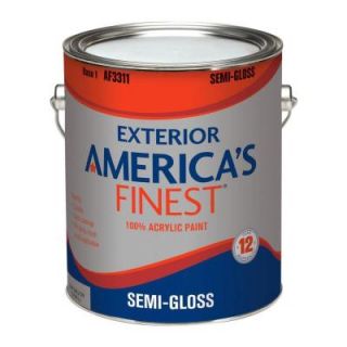 America's Finest 1 gal. Semi Gloss Latex Accent Colors Exterior Paint AF3314N  01