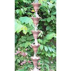 Butterfly Scallop 8.5 foot Cupped Copper Rain Chain