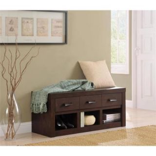 Westbrook Storage Bench, Dark Walnut