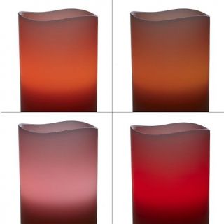 Jeffrey Banks Remote Control 6 piece Flameless Color Changing Pillar Candles7698145