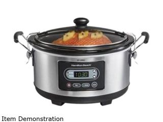 Hamilton Beach 33965 Stainless Steel 6 Qt. Stay or Go 6 Qt. Programmable Slow Cooker