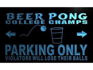 ADV PRO n128 b Beer Pong Parking Only Neon Light Sign