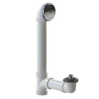 Watco 600 Series 16 in. Sch. 40 PVC Bath Waste with Push Pull Bathtub Stopper in Chrome Plated 600 PP PVC CP