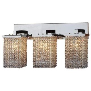 Worldwide Lighting Prism Collection 3 Light Chrome Sconce W23767C25