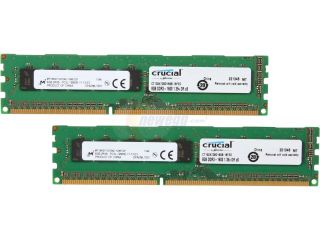 Crucial 16GB (2 x 8GB) 240 Pin DDR3 SDRAM ECC Unbuffered DDR3L 1600 (PC3L 12800) Server Memory Model CT2KIT102472BD160B