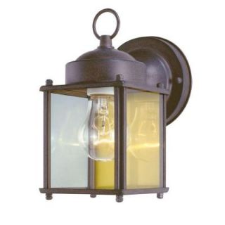 Westinghouse 1 Light Sienna Steel Exterior Wall Lantern with Clear Glass Panels 6693500