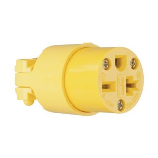Pass & Seymour/Legrand 20 Amp 250 Volt Yellow 3 Wire Grounding Connector
