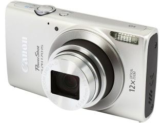 Canon PowerShot ELPH 170 IS Silver 20.0 MP 12X Optical Zoom 25mm Wide Angle Digital Camera
