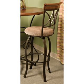 Powell Pewter 29 Swivel Bar Stool with Cushion