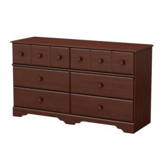 South Shore Furniture Little Treasures 6 Drawer Double Dresser in Royal Cherry 3846027
