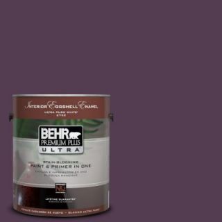 BEHR Premium Plus Ultra 1 Gal. #PPU17 2 Oriental Eggplant Eggshell Enamel Interior Paint 275301