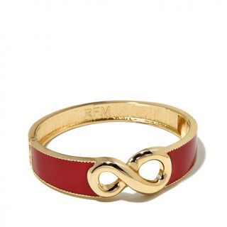 Roberto by RFM "Capri Girl" Infinity Design Enamel Hinged Bangle Bracelet   7857322