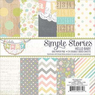 Simple Stories Paper Pad 6X6 24/Pkg Hello Baby
