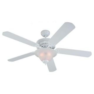 Sea Gull Lighting Quality Pro Deluxe 52 in. White Indoor Ceiling Fan 15162B 15