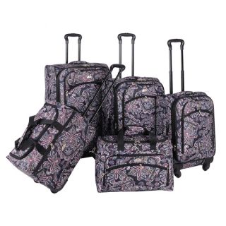American Flyer Paisley 5 piece Spinner Luggage Set   15566022