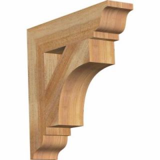 Ekena Millwork 4 in. x 18 in. x 18 in. Western Red Cedar Westlake Traditional Rough Sawn Bracket BKT04X18X18WTL01RWR