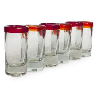 Set of 6 Ruby Tequila Shot Glasses (Mexico)   11841043  
