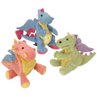 Go Dog Mini Dragon Dog Toy with Chew Guard in Coral