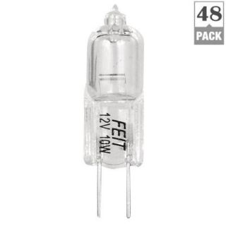Feit Electric 10 Watt Halogen T3 Bi Pin Base Light Bulb (48 Pack) BPLVQ10T3/2/24