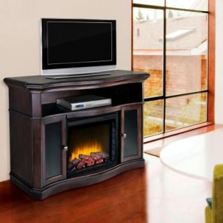 Pleasant Hearth Wheaton 54 in. Media Console Electric Fireplace in Merlot DISCONTINUED 238 79 71