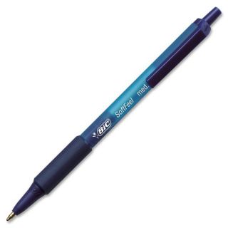 BIC Blue Soft Feel Retractable Ballpoint Pen (Pack of 12)   16159007