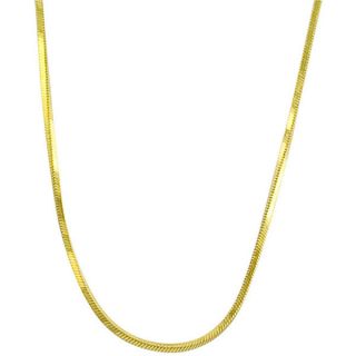 Fremada 10k Yellow Gold Square Snake Chain (16  18 inch)  