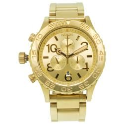 Nixon Mens 42 20 Chrono A0371219 00 Gold Stainless Steel Quartz Watch