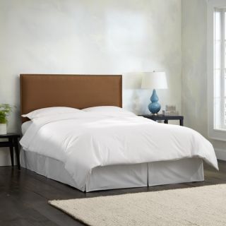 Skyline Furniture Burling Nail Button Twin Headboard in Micro Suede