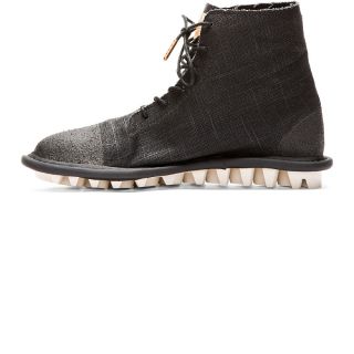 Adidas by Tom Dixon BLACK CANVAS LACE UP BOOTS