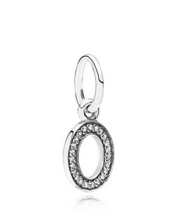 PANDORA Pendant   Sterling Silver & Cubic Zirconia Letter O, Moments Collection