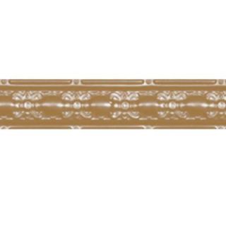 Shanko 4 in. x 4 ft. Satin Brass Nail up/Direct Application Tin Ceiling Cornice (6 Pack) B804 c