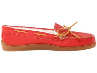 Minnetonka Lined Leather Boat Moc Red