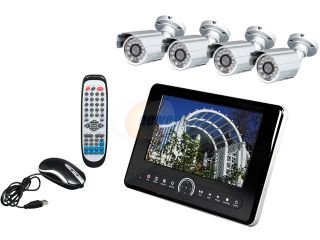 LTS LTD7084DK6 8 Channel H.264 Level 10" Tablet DVR w/ 4 x 600TVL Cameras & 500GB Surveillance HDD